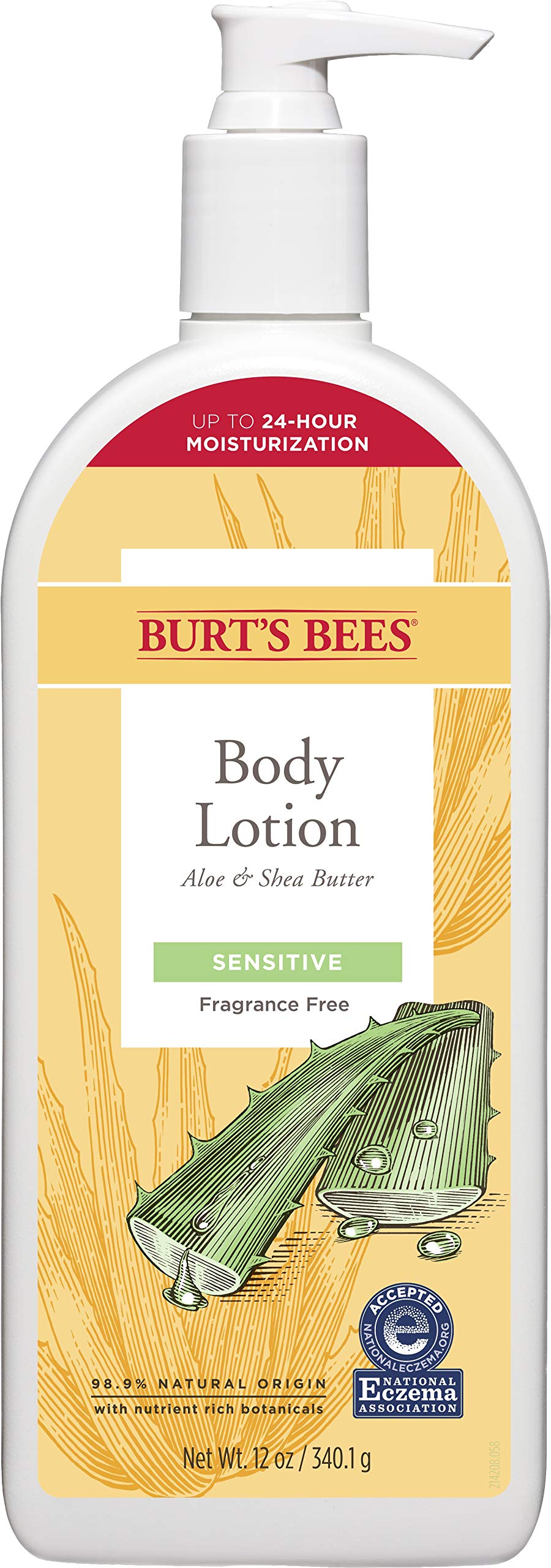 Burt's Bees front bottle view showing label and 12 oz size for easy selection