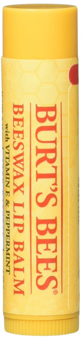 Burt's Bees front-facing pack of ten tubes showing label and compact tubes for easy carrying
