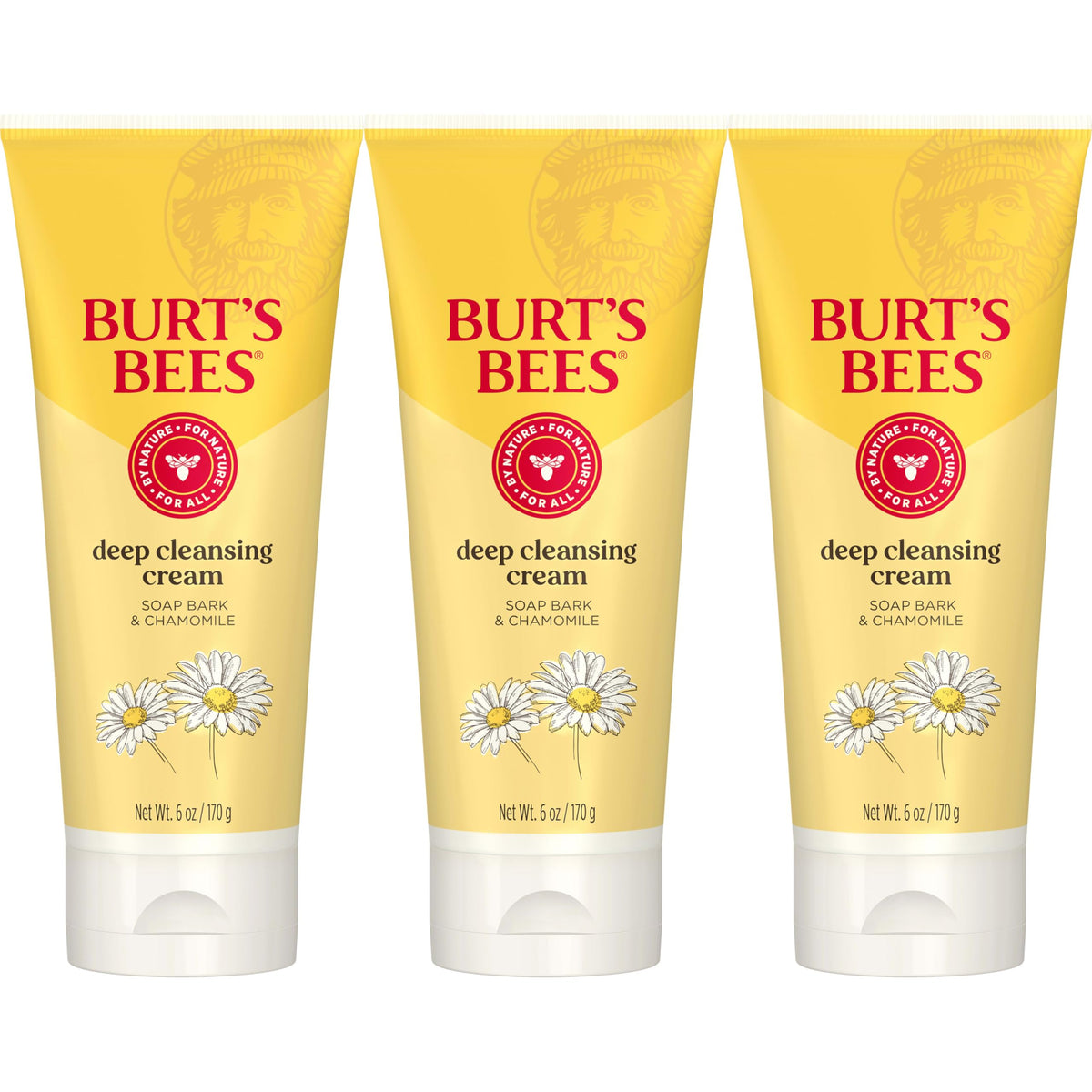 Burt's Bees front packaging of deep cleansing cream showing product and benefits