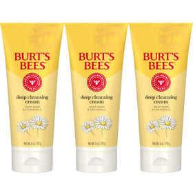 Burt's Bees front packaging of deep cleansing cream showing product and benefits