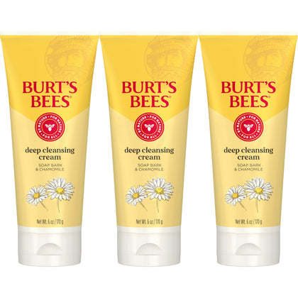 Burt's Bees front packaging of deep cleansing cream showing product and benefits