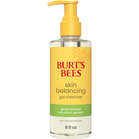 Burt's Bees front bottle view showing gel cleanser and benefits