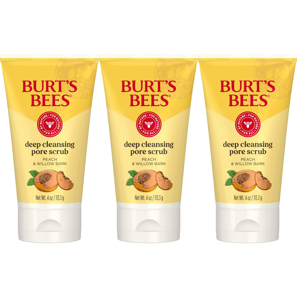 Burt's Bees front packaging showing peach and willow benefits
