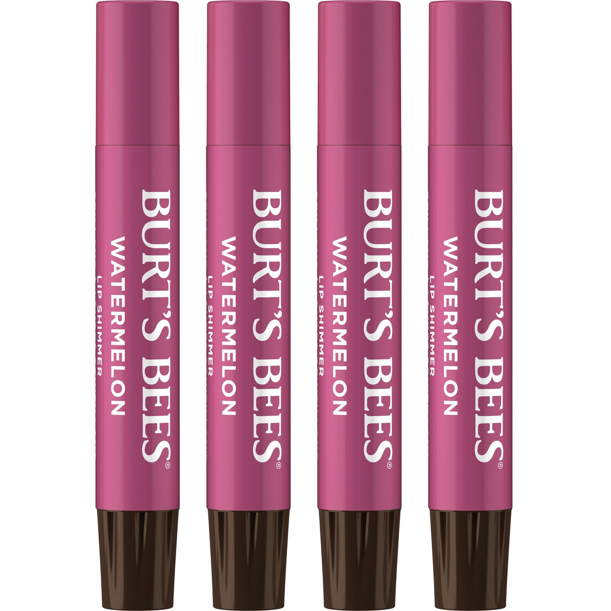 Burt's Bees front packaging showing Watermelon 4-pack and benefits
