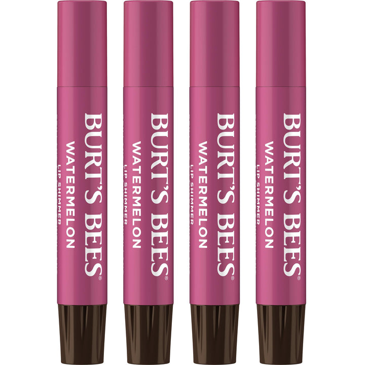 Burt's Bees front packaging showing Watermelon 4-pack and benefits