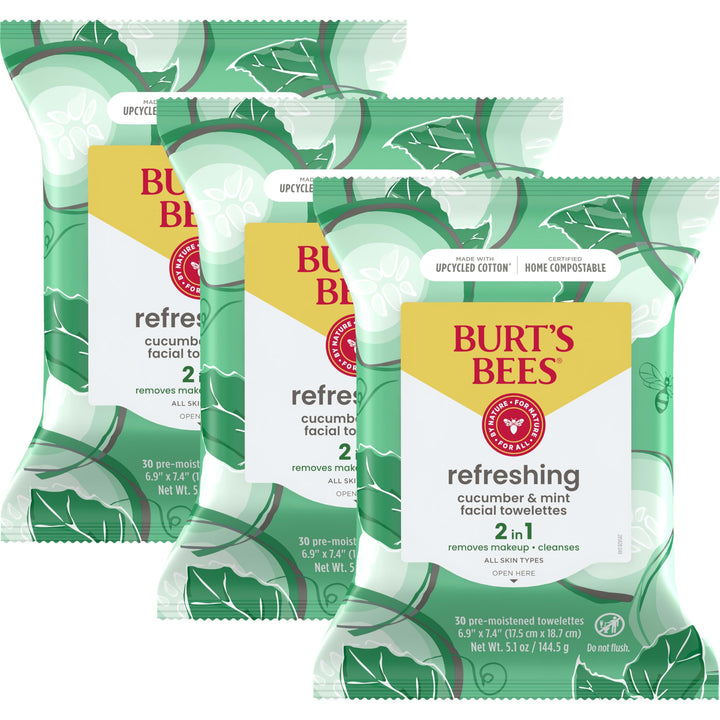 Burt's Bees front packaging showing refreshing cucumber and mint benefit