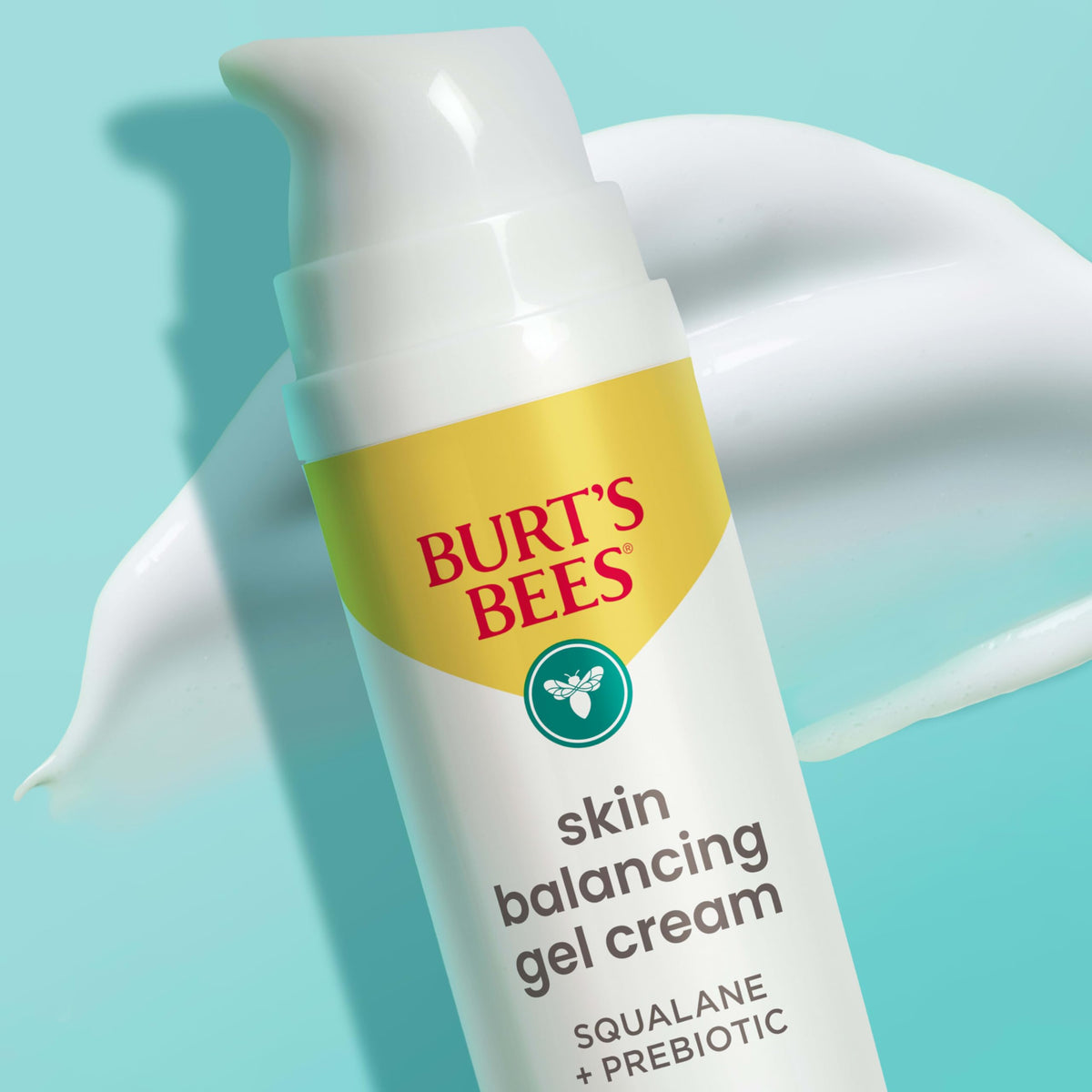 Burt's Bees gel cream applied on face demo delivering non-greasy hydration