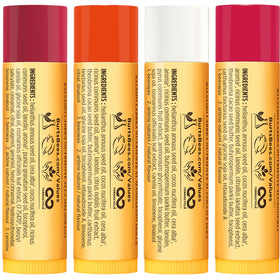 Burt's Bees gift box open with tubes inside showing holiday-ready presentation