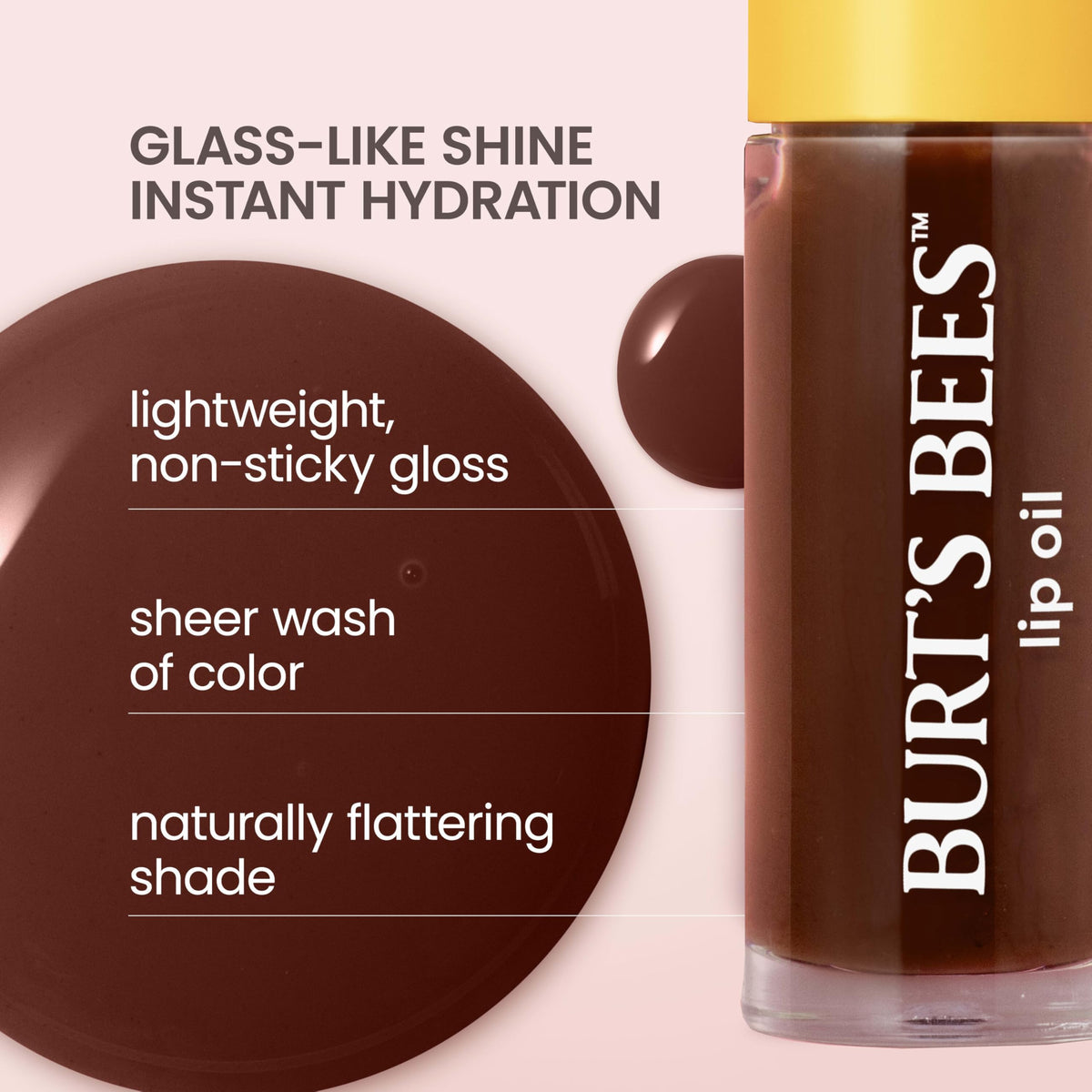 Burt's Bees oil texture close-up highlighting smooth hydration