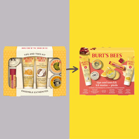 Burt's Bees hand cream tubes lined up, demonstrating portable daily hydration