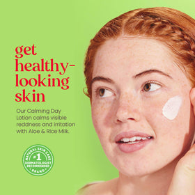 Burt's Bees aloe and rice milk ingredients display showing soothing hydration benefit