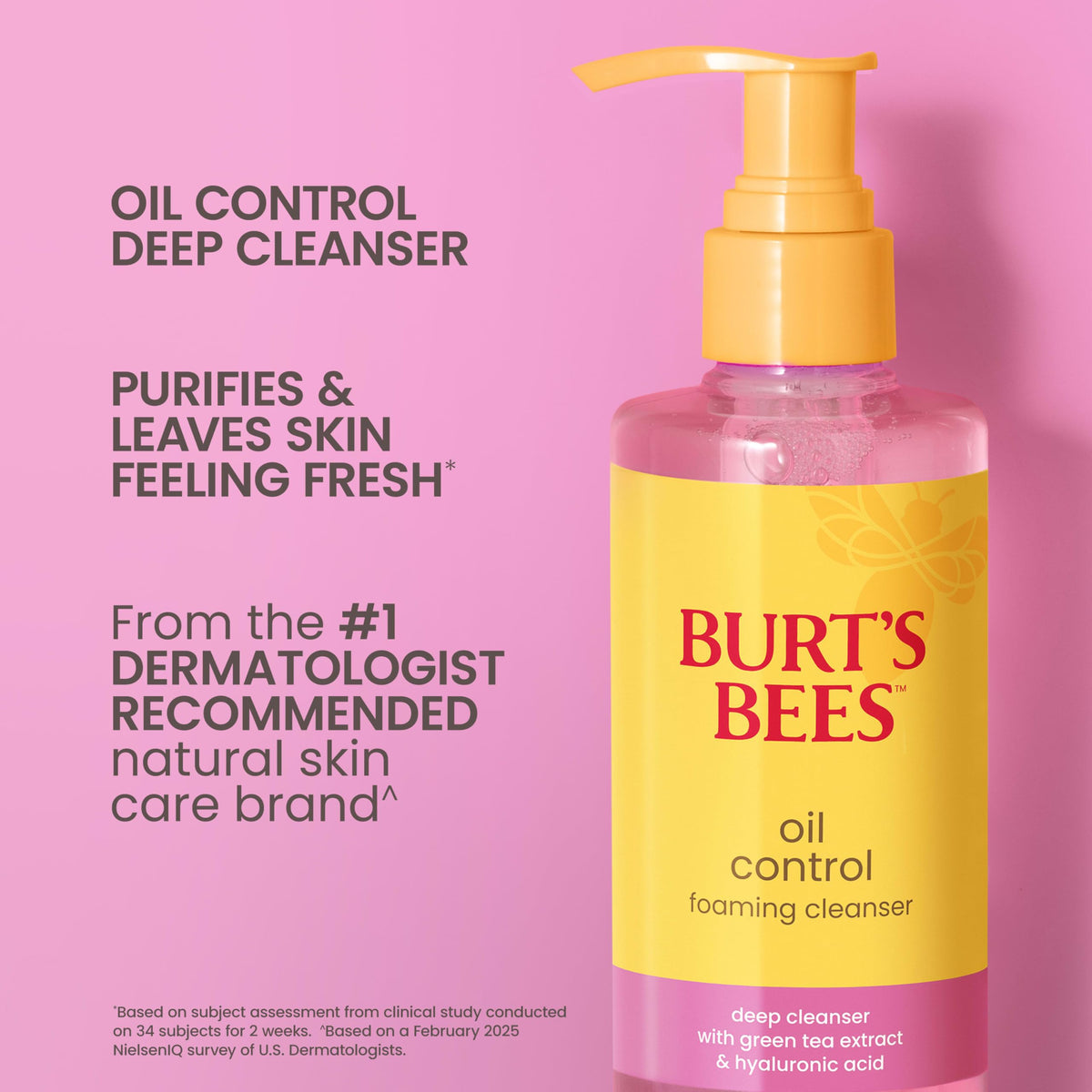 Burt's Bees hyaluronic acid ingredient visual emphasizing surface hydration benefit