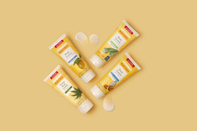 Burt's Bees ingredient label close-up showing natural-origin formula reassurance