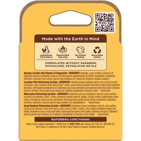 Burt's Bees ingredients shot with beeswax and oils indicating natural nourishment