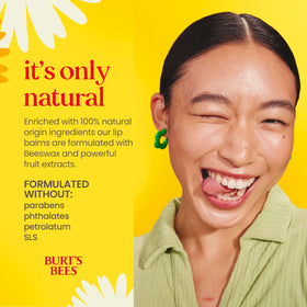 Burt's Bees label ingredient list, transparency and clean ingredients