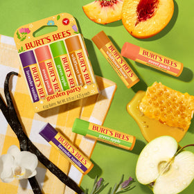 Burt's Bees ingredient label close-up showing clean, no-paraben formulation