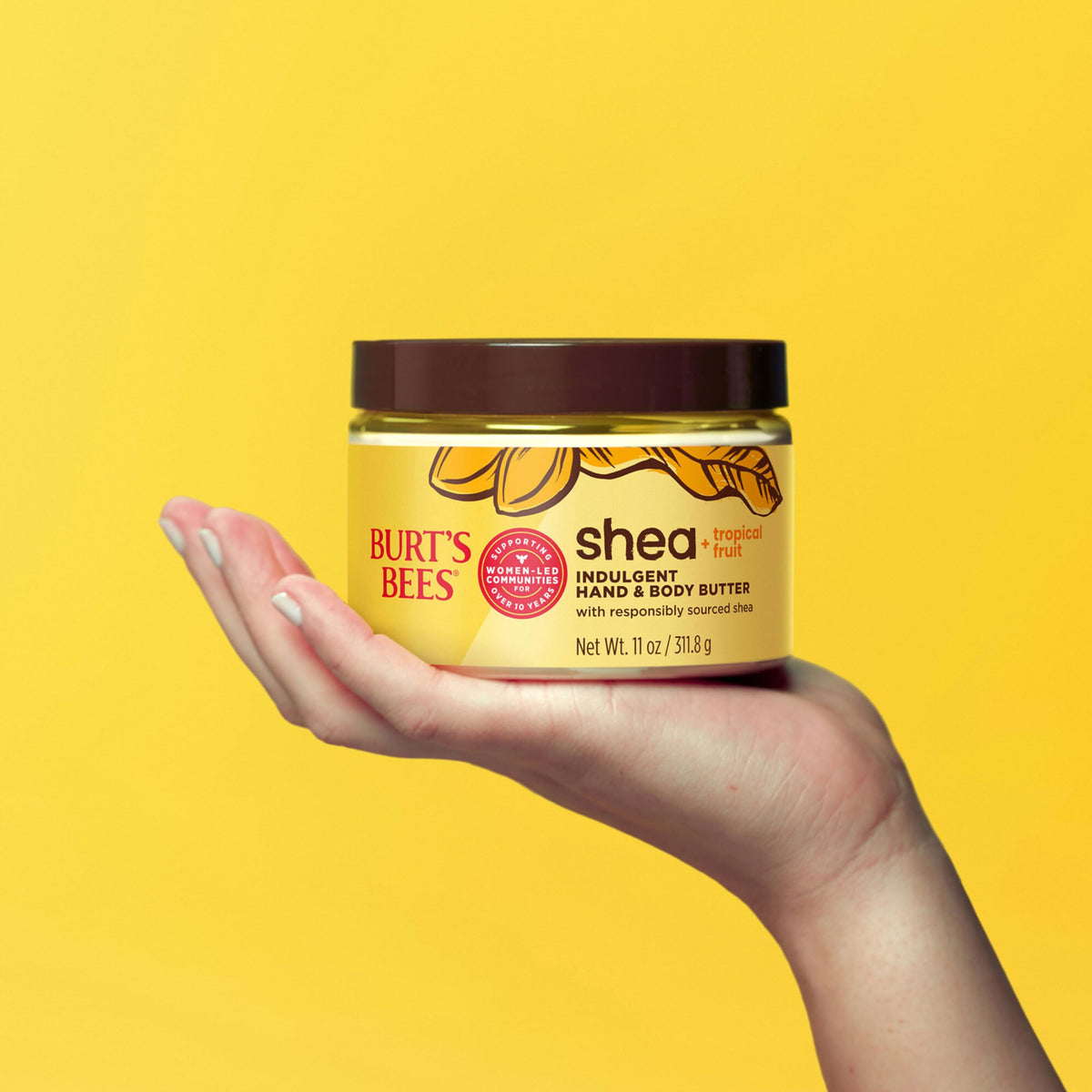 Burt's Bees label detail emphasizing natural-origin ingredients and safety