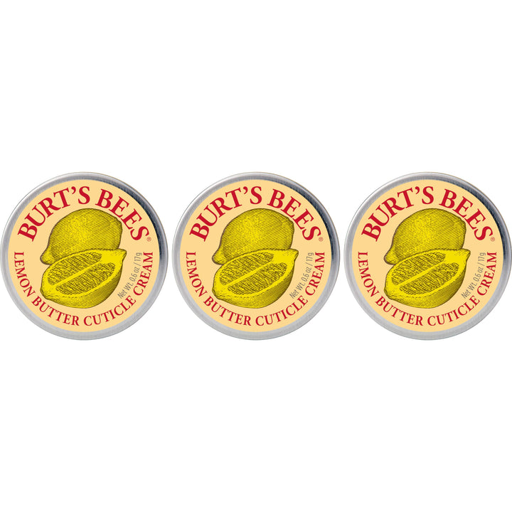 Burt's Bees front tin showing product branding and compact size for portability