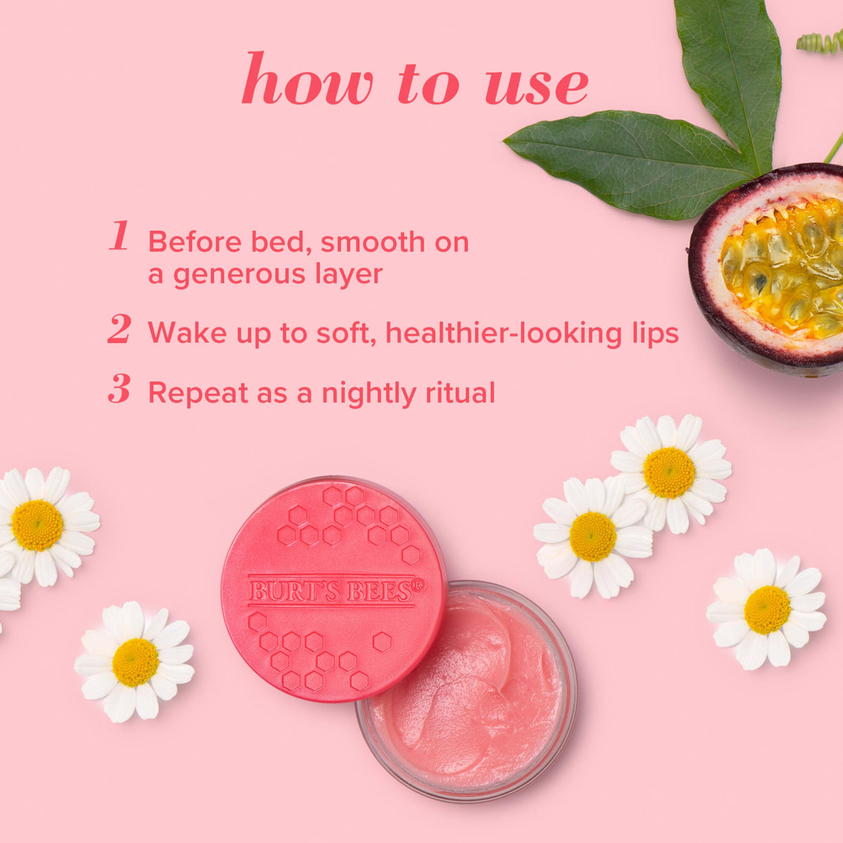 Burt's Bees Lemon Sorbet jar top view highlighting smooth, zesty balm