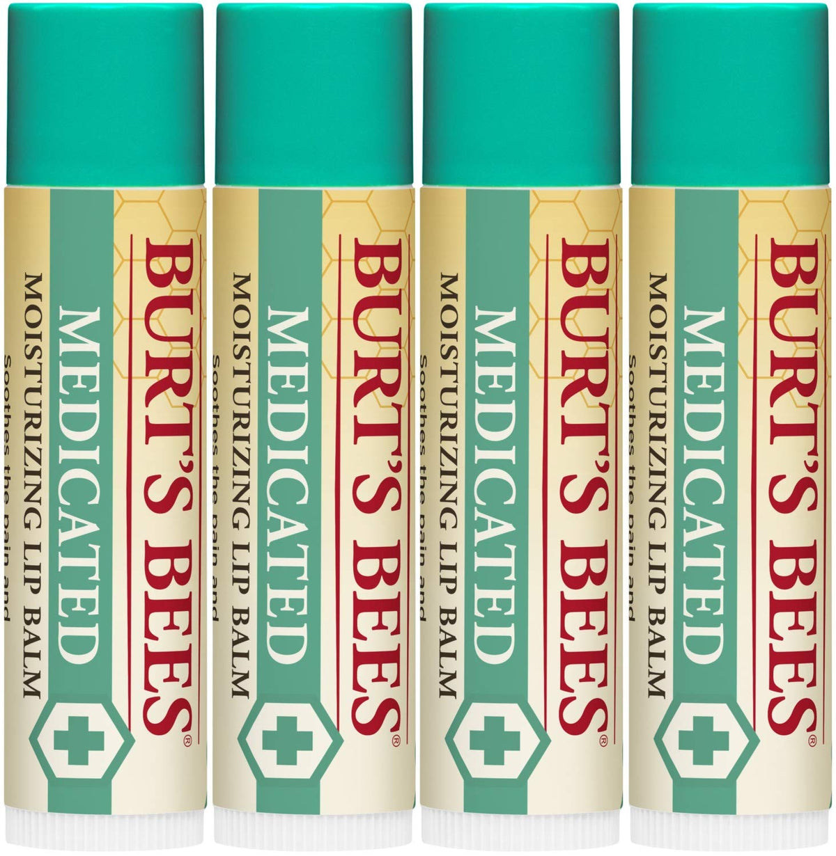 Burt's Bees tube in a pocket lifestyle shot showing convenience for on-the-go care