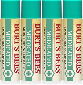Burt's Bees tube in a pocket lifestyle shot showing convenience for on-the-go care
