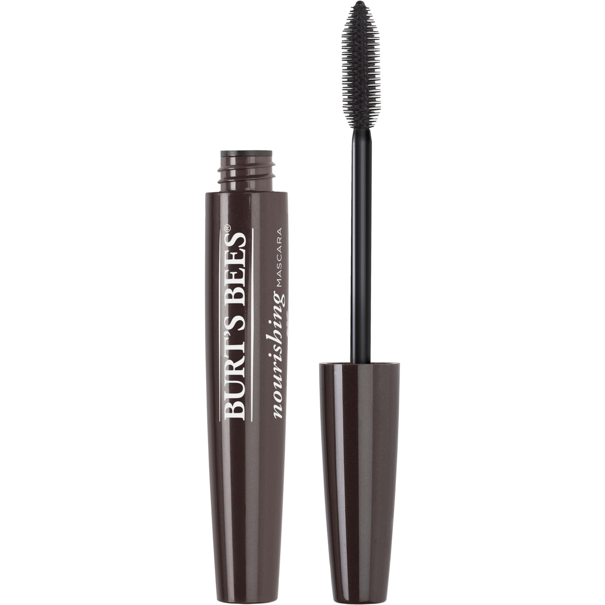 Burt's Bees front tube view showing classic black packaging and easy application benefit