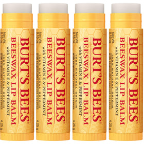 Burt's Bees before and after matte finish showing natural look benefit
