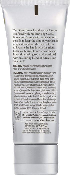 Burt's Bees open tube with dollop on palm showing concentrated moisturizing benefit