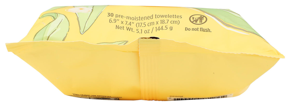 Burt's Bees open wipe showing moisture for effective cleaning