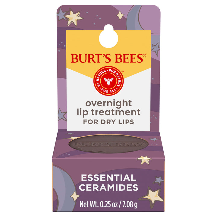 Burt's Bees jar front view showing product and clean ingredients benefit