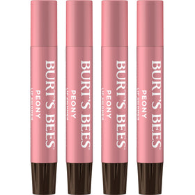 Burt's Bees front packaging showing peony shade and shimmer benefit