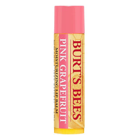 Burt's Bees pink grapefruit open tube showing smooth balm surface for quick application