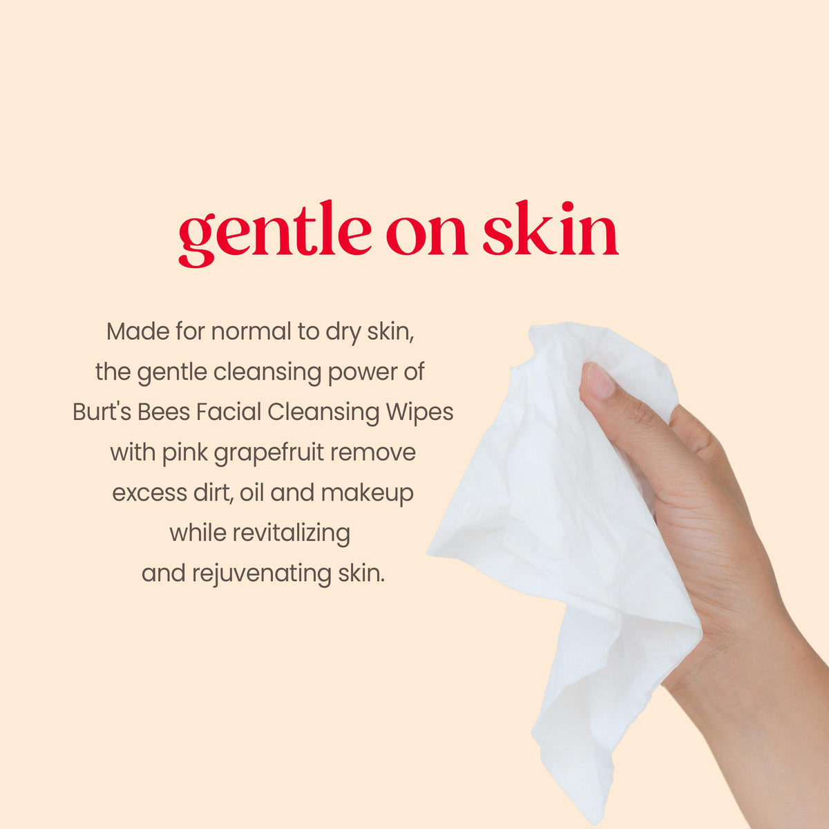 Burt's Bees wipe removing mascara from lashes illustrating effective makeup removal