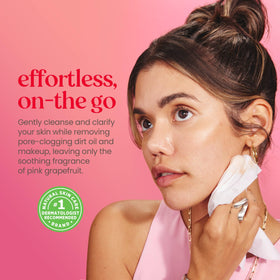 Burt's Bees wipes staged on a bathroom counter showing portable, no-rinse convenience