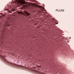 Burt's Bees plum swatches on skin showing buildable plum color and subtle shimmer