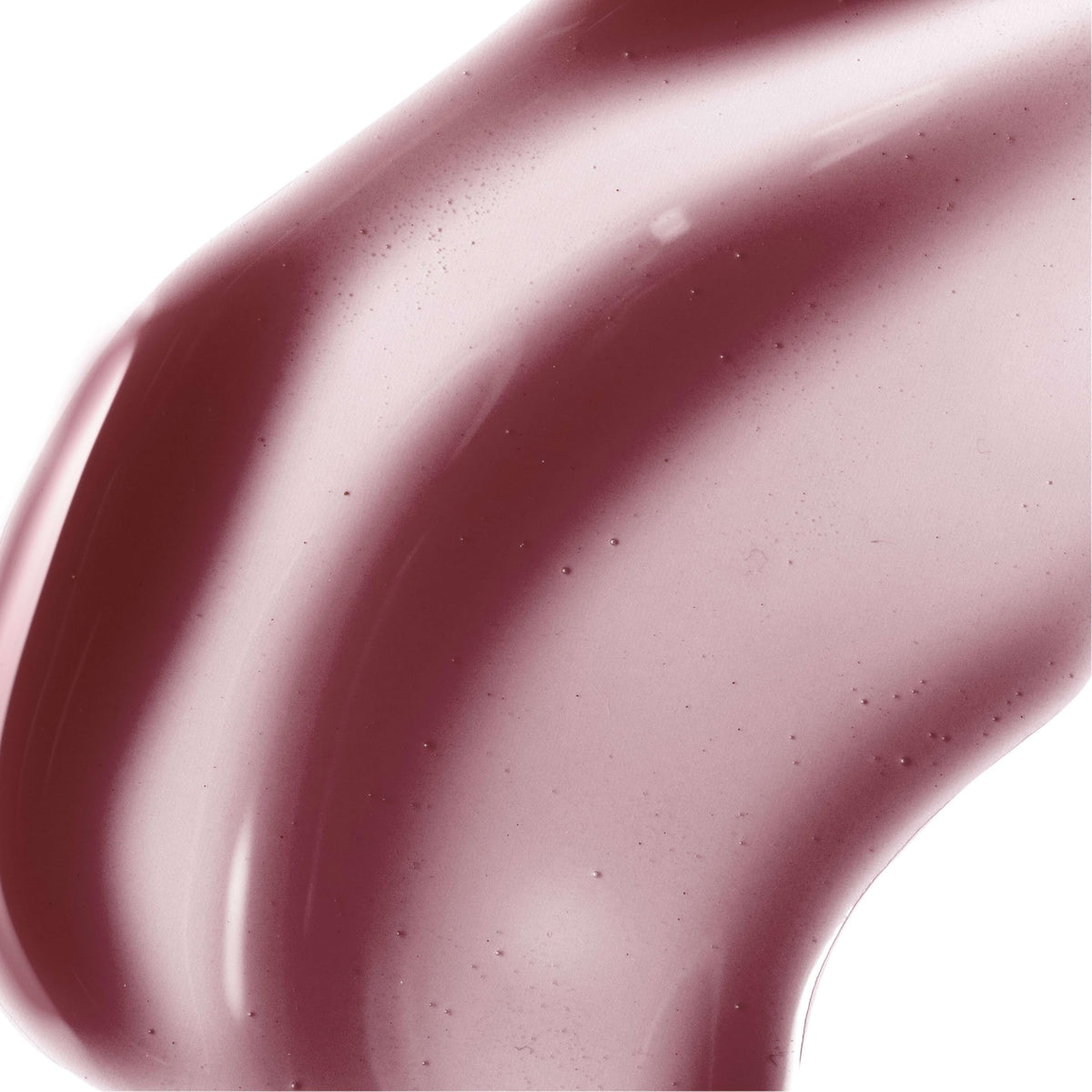 Burt's Bees lip swatch showing sheer plum tint and high-shine effect