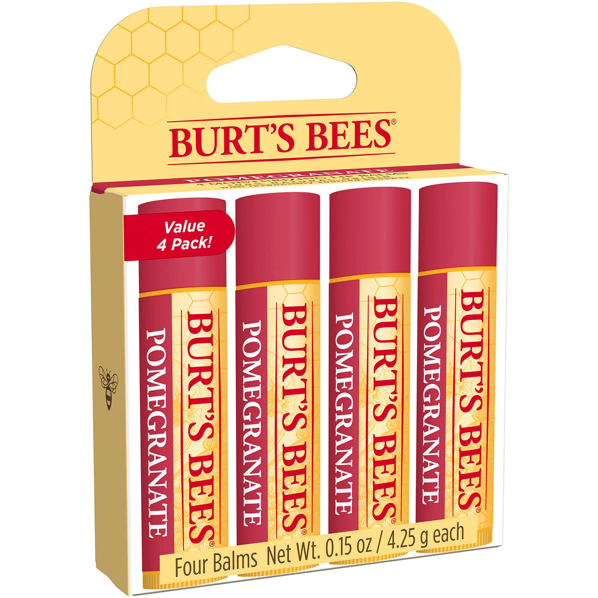 Burt's Bees applying balm on lips demonstrating soothing finish