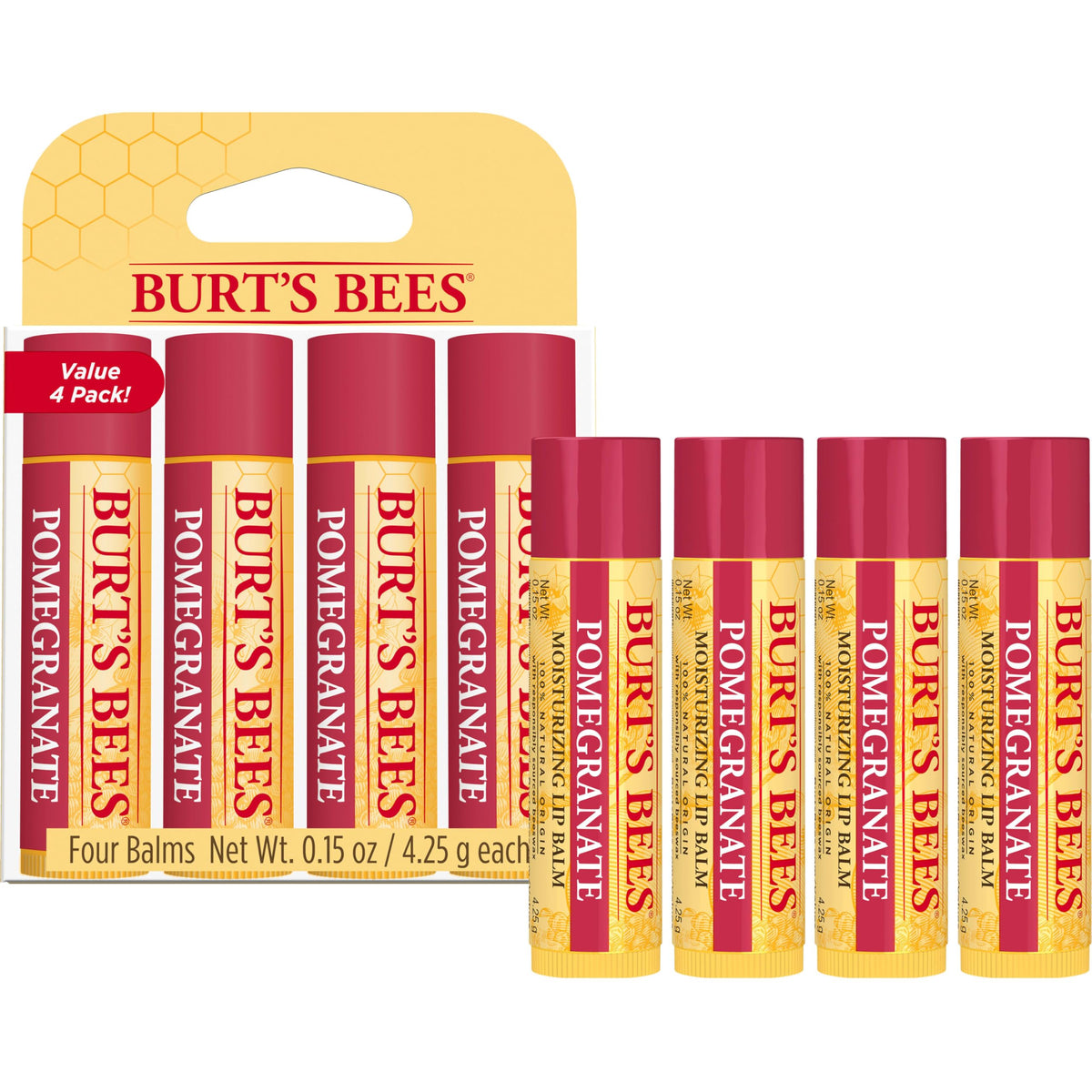 Burt's Bees tube cap and label close-up showing clear ingredient info