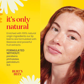 Burt's Bees close-up of balm texture highlighting smooth, matte finish