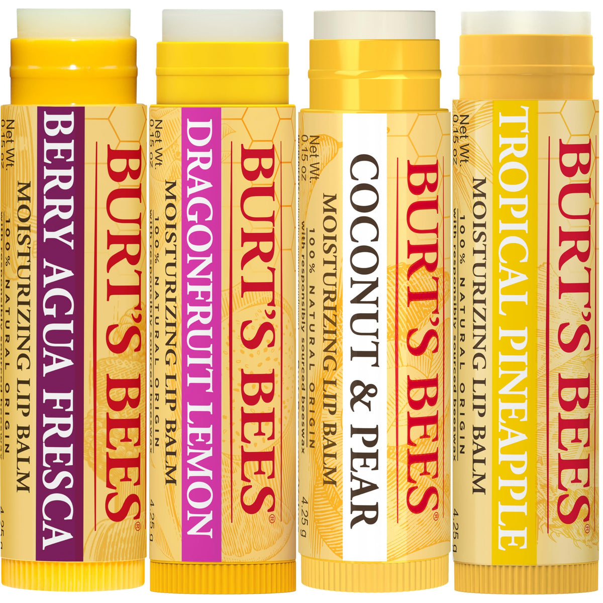 Burt's Bees tube tucked in purse pocket showing travel-ready protection on demand