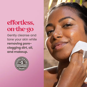 Burt's Bees removing eye makeup illustrating effective, gentle cleansing