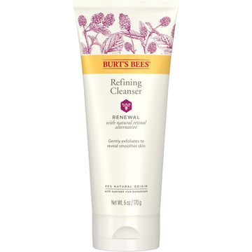 Burt's Bees renewal cleanser front packaging showing product benefits and natural origin
