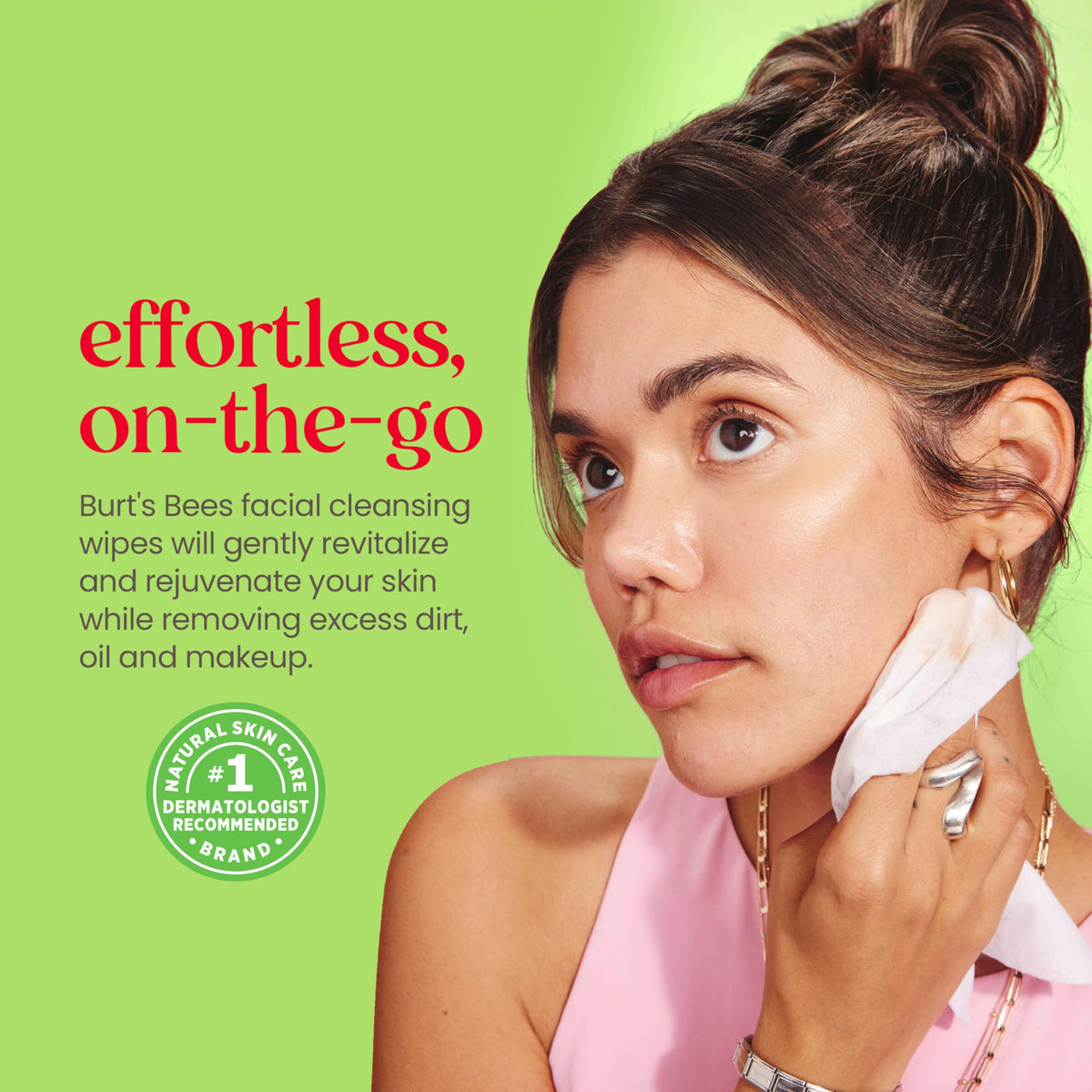 Burt's Bees repurposed cotton tag highlighting eco-friendly ingredient benefit