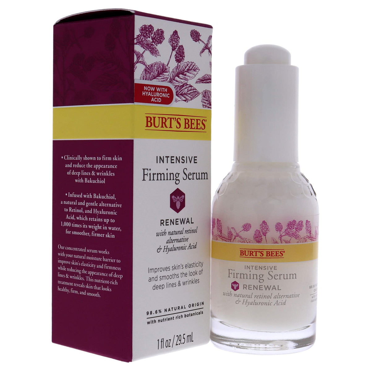 Burt's Bees serum texture dispensed drop demonstrating lightweight fast absorption