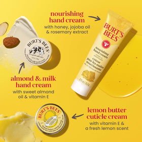 Burt's Bees softening foot cream being massaged into heel, soothes rough skin