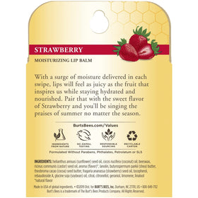 Burt's Bees applying balm to lips showing instant smoothing benefit