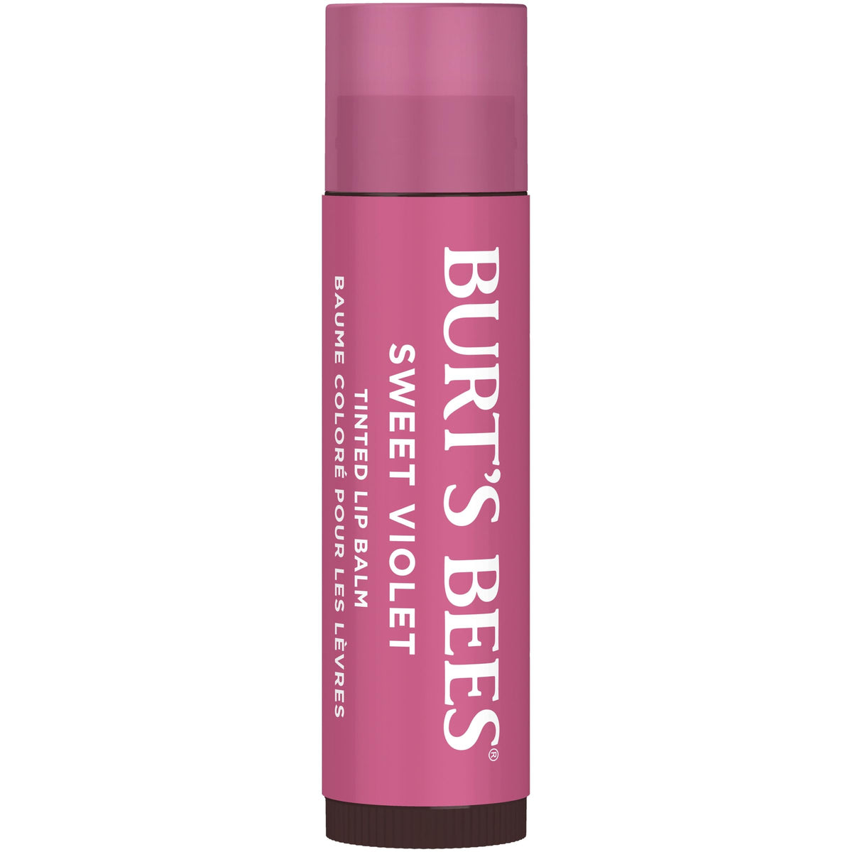 Burt's Bees open tube showing balm texture and smooth glide benefit