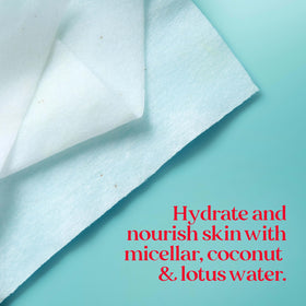 Burt's Bees close-up texture of plant-based towelette highlighting gentle fibers