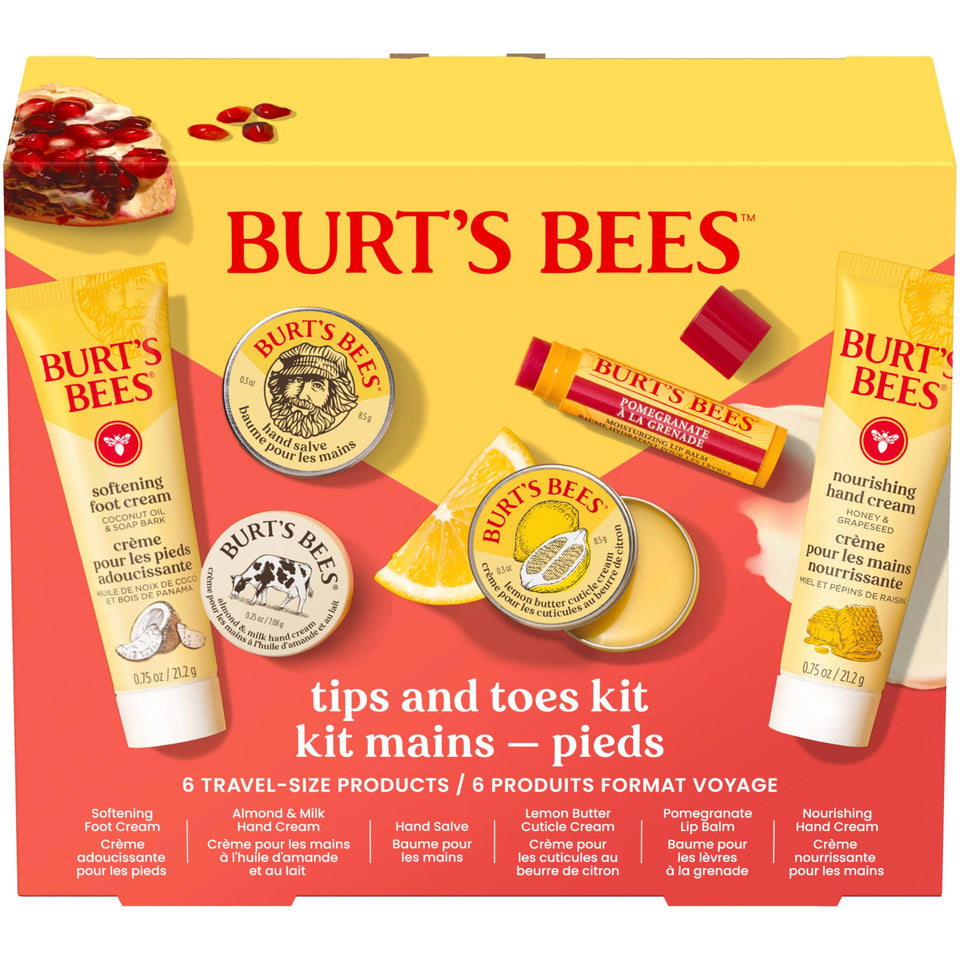 Burt's Bees kit front packaging displayed, shows contents and gift-ready design