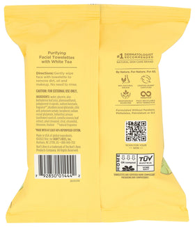 Burt's Bees close-up of textured towelette revealing gentle cleansing
